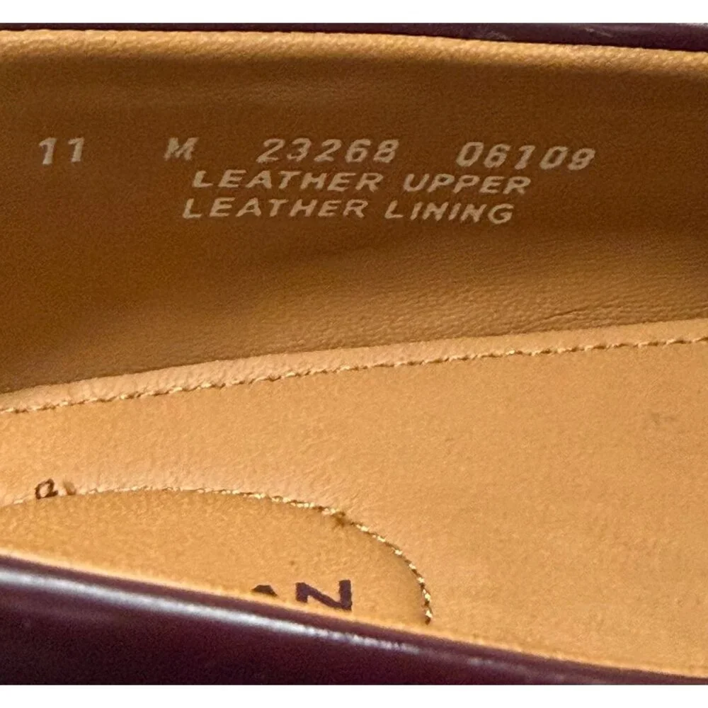 Bostonian Longford Tassel Loafers Burgundy Leather 11M New - Picture 8 of 12